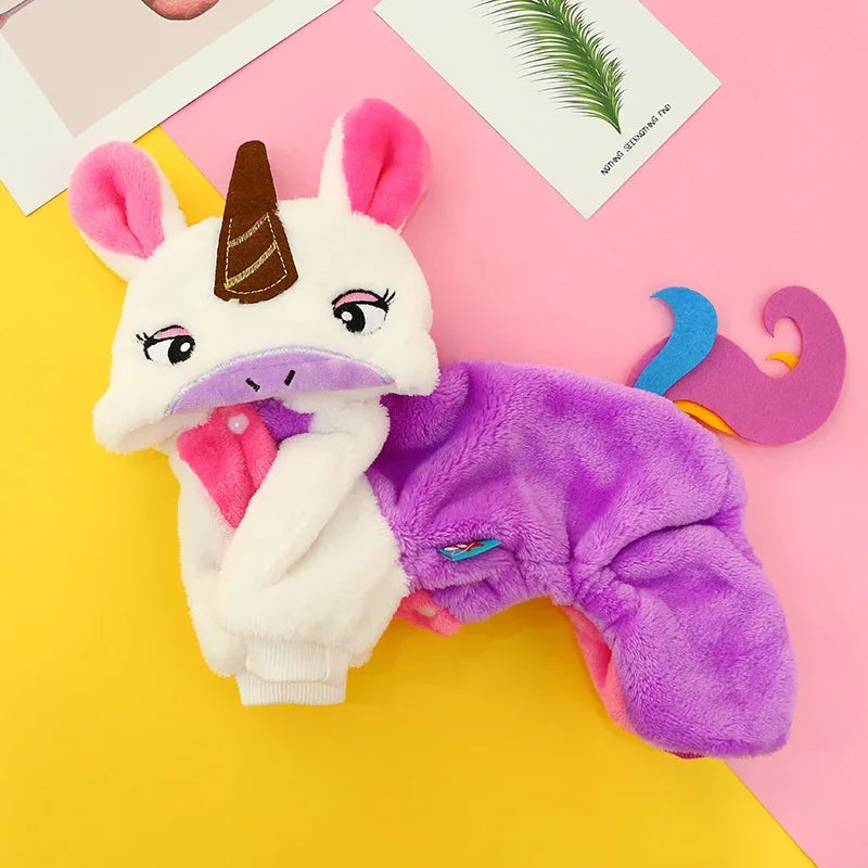 Plush Cat Puppy Costume Autumn Winter Pet Jumpsuits for Small Dogs Cats Kitten Cosplay Clothes Dinosaur Pajamas Ropa Para Gatos