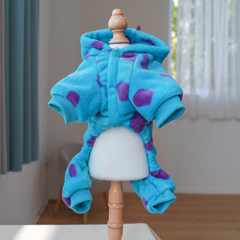Plush Cat Puppy Costume Autumn Winter Pet Jumpsuits for Small Dogs Cats Kitten Cosplay Clothes Dinosaur Pajamas Ropa Para Gatos