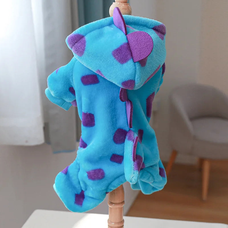 Plush Cat Puppy Costume Autumn Winter Pet Jumpsuits for Small Dogs Cats Kitten Cosplay Clothes Dinosaur Pajamas Ropa Para Gatos