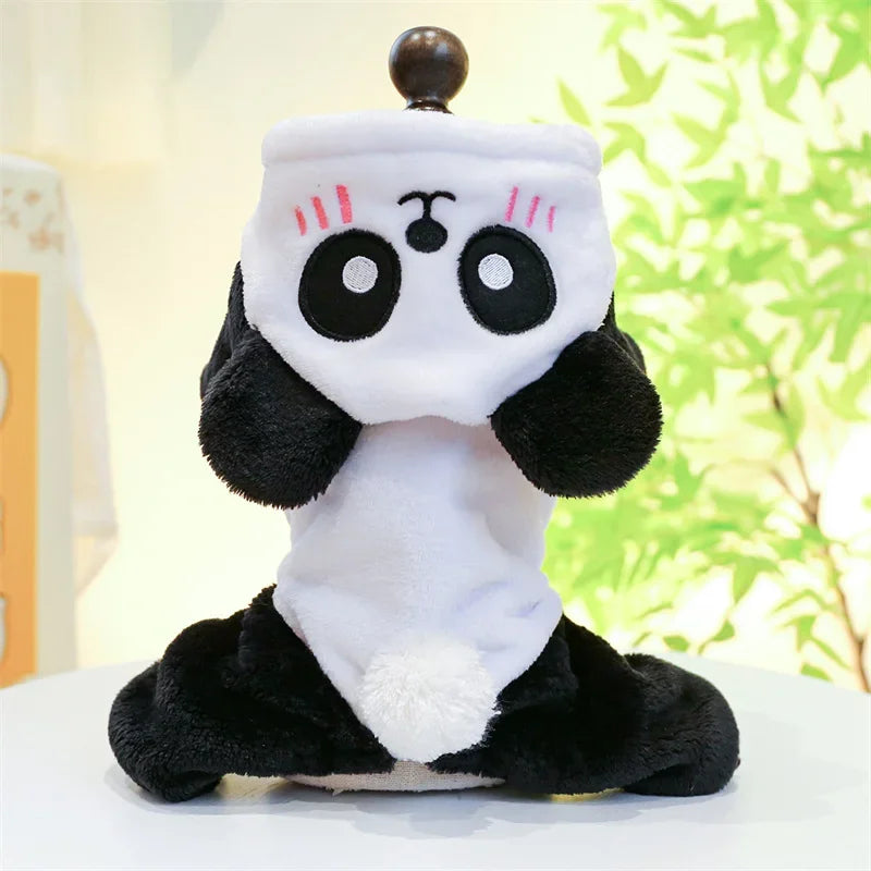 Plush Cat Puppy Costume Autumn Winter Pet Jumpsuits for Small Dogs Cats Kitten Cosplay Clothes Dinosaur Pajamas Ropa Para Gatos