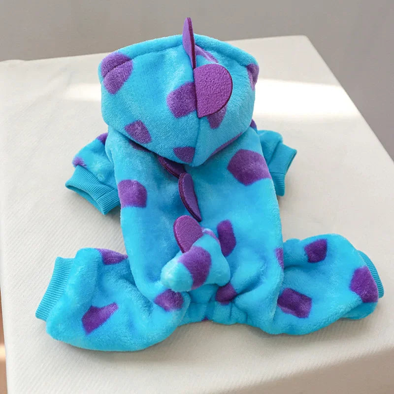 Plush Cat Puppy Costume Autumn Winter Pet Jumpsuits for Small Dogs Cats Kitten Cosplay Clothes Dinosaur Pajamas Ropa Para Gatos